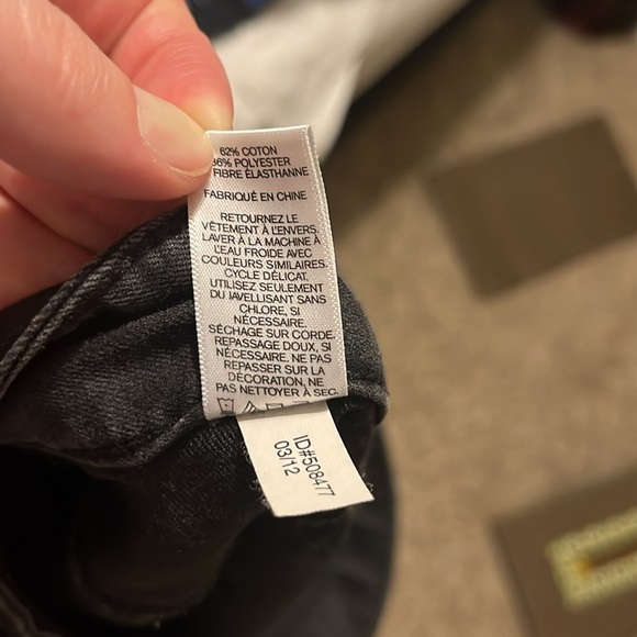 Express Size 6 Black Metallic Low Rise Jeans / Legging / Jeggings, Stella - Picture 10 of 12